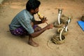 Indian snake charmer Royalty Free Stock Photo