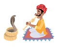 Indian snake charmer Royalty Free Stock Photo