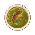 indian soup with chili pepper