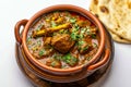 Indian spice Mutton Masala or Gosht Rogan Josh with Naan