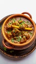 Indian spice Mutton Masala or Gosht Rogan Josh with Naan