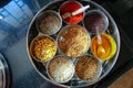 Indian spices collection in a tray Royalty Free Stock Photo