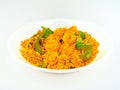 Indian spicy Shrimp fried Rice. Royalty Free Stock Photo