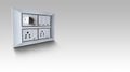 Indian standard electric wall fitting outlet board isolated in white Royalty Free Stock Photo