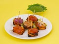 Indian Starter Dish Paneer Tikka Kabab or Barbecue Paneer Tikka Kabab Royalty Free Stock Photo