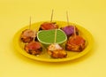 Indian Starter Dish Paneer Tikka Kabab or Barbecue Paneer Tikka Kabab