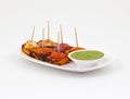 Indian Starter Dish Paneer Tikka Kabab or Barbecue Paneer Tikka Kabab