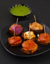 Indian Starter Dish Paneer Tikka Kabab or Barbecue Paneer Tikka Kabab Royalty Free Stock Photo