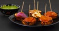 Indian Starter Dish Paneer Tikka Kabab or Barbecue Paneer Tikka Kabab