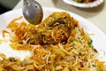Indian street food Chicken Biryani Hot & Spicy Chicken Biryani, A most famous food in old Delhi India Royalty Free Stock Photo