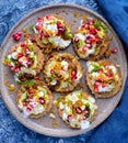 Dahi papdi chaat- Indian street food or snack Royalty Free Stock Photo