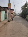 Indian street of a semi urban area