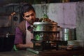 Stree Vendor Steaming MOMO Stuffed Dumplings