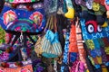 Indian style bags in Oman market Royalty Free Stock Photo