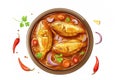 Indian-style fish curry, with tender fish fillets simmered in a rich and aromatic curry sauce with tomatoes, onions, and