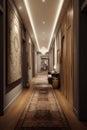 Indian style hallway interior in modern luxury hotel Royalty Free Stock Photo