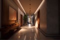 Indian style hallway interior in modern luxury hotel Royalty Free Stock Photo