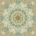 Vintage beige pattern with mandala Royalty Free Stock Photo