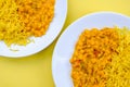 Indian Style Vegetarian Tarka Dal With Pillau Rice Royalty Free Stock Photo