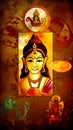 An Indian style wallpaper about relief, superstition, astrology, strengthening luck and destiny.