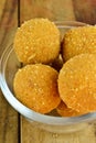 Indian Sweet - Besan laddo Royalty Free Stock Photo