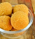 Indian Sweet - Besan laddo Royalty Free Stock Photo