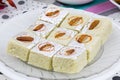 Indian Sweet Food Badam Barfi