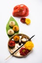 Indian sweet food called modak prepared specifically in ganesh festival or ganesh chaturthi Royalty Free Stock Photo