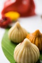 Indian sweet food called modak prepared specifically in ganesh festival or ganesh chaturthi