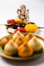 Indian sweet food called modak prepared specifically in ganesh festival or ganesh chaturthi