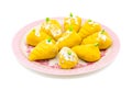 Indian Sweet Food Mango Mawa Pedha or Peda