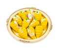 Indian Sweet Food Mango Mawa Pedha or Peda Royalty Free Stock Photo