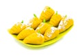 Indian Sweet Food Mango Mawa Pedha or Peda