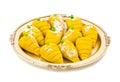 Indian Sweet Food Mango Mawa Pedha or Peda