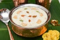 Indian sweet food Semiya payasam for Onam festival, Kerala