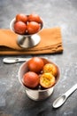 Indian sweet Gulab Jamun served in a ceramic bowl, selective focus Royalty Free Stock Photo