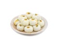 Indian Traditional Sweet Food Peda on White Background Royalty Free Stock Photo