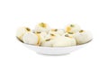 Indian Traditional Sweet Food Peda on White Background