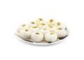 Indian Traditional Sweet Food Peda on White Background Royalty Free Stock Photo