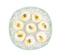 Indian Traditional Sweet Food Peda on White Background