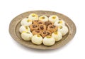 Indian Sweet Peda with Bhakarwadi Royalty Free Stock Photo