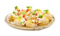 Indian Sweet And Spicy Chaat item Dahi Puri Royalty Free Stock Photo