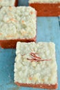 Indian Sweets - Coconut barfi Royalty Free Stock Photo