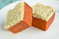 Indian Sweets - Coconut barfi Royalty Free Stock Photo