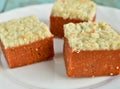 Indian Sweets - Coconut barfi Royalty Free Stock Photo