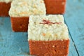 Indian Sweets - Coconut barfi Royalty Free Stock Photo