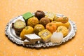 Indian sweets for diwali festival or wedding, selective focus Royalty Free Stock Photo