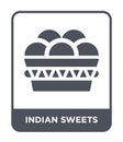 indian sweets icon in trendy design style. indian sweets icon isolated on white background. indian sweets vector icon simple and