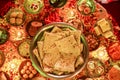 Indian sweets mithai & snacks in bowl for Diwali or any other festivals, selective focus Royalty Free Stock Photo