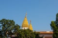 Indian tample top view, on background of blue sky Royalty Free Stock Photo